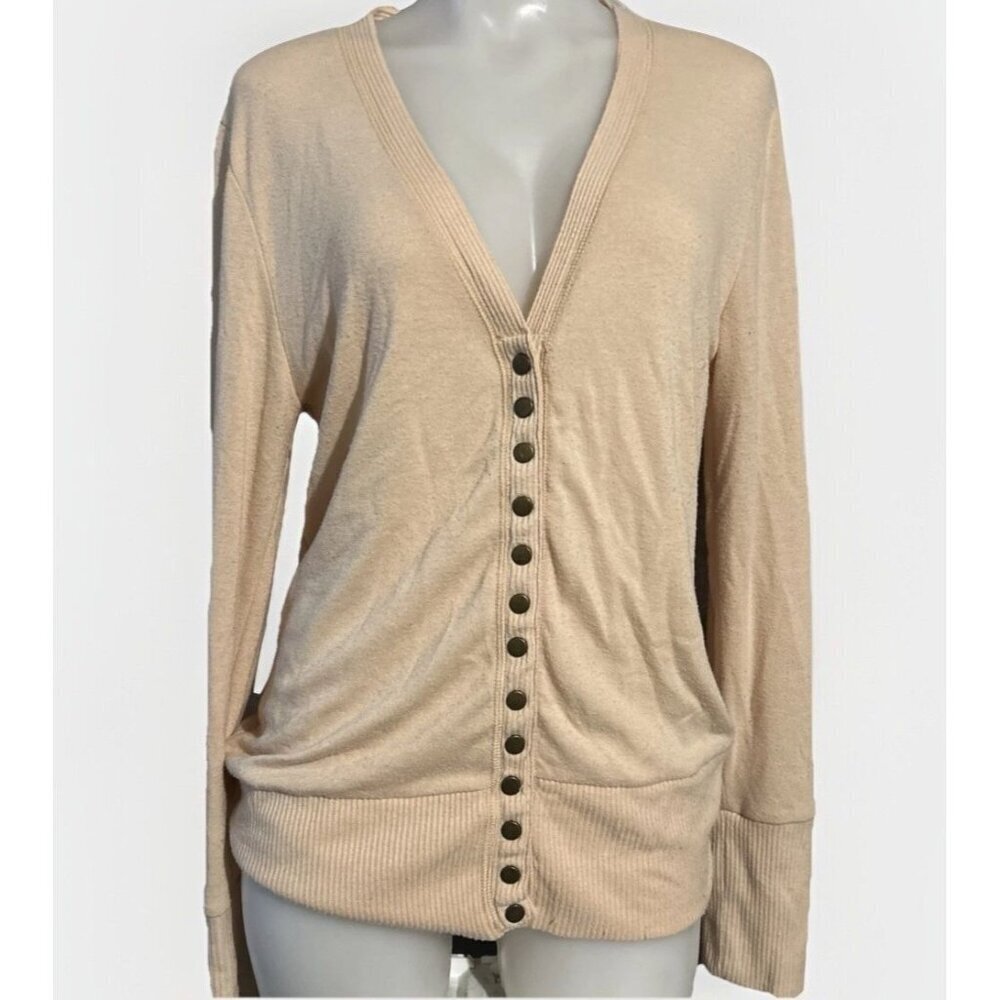 Zenana Outfitters Sweater Cardigan Womens X Large Soft Smooth Ribbing Snap Front